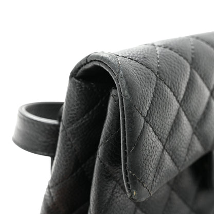 Chanel Grained Calfskin Quilted 2.55 Reissue Flap Belt Bag Clutch Black 12 of 13