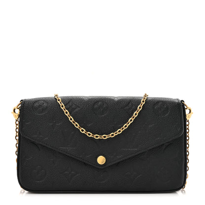 Louis Vuitton Empreinte Pochette Felicie Chain Wallet Black 1 of 14