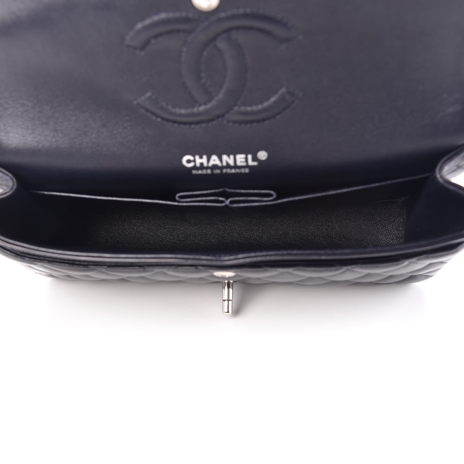 Chanel Lambskin Quilted Medium Double Flap Navy 5 of 11