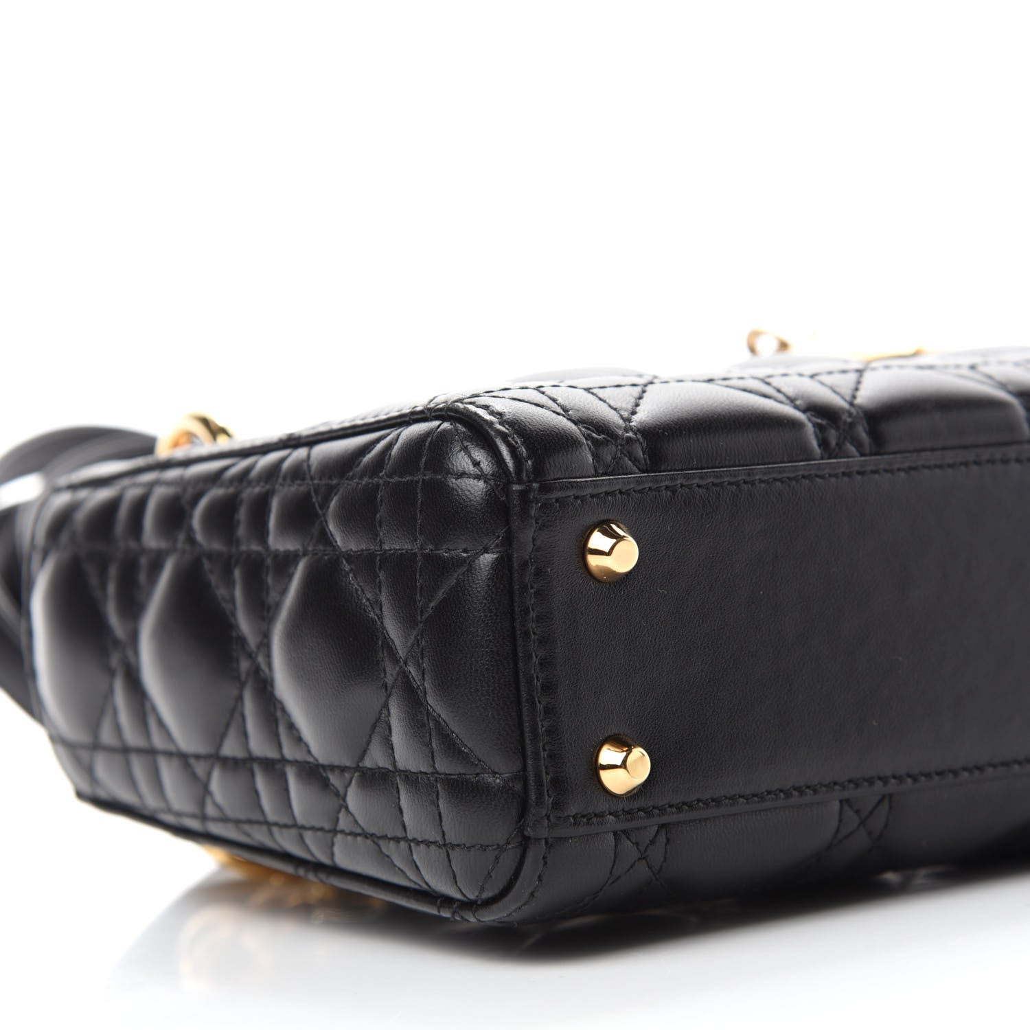Christian Dior Lambskin Cannage Mini Lady Dior Black 8 of 21