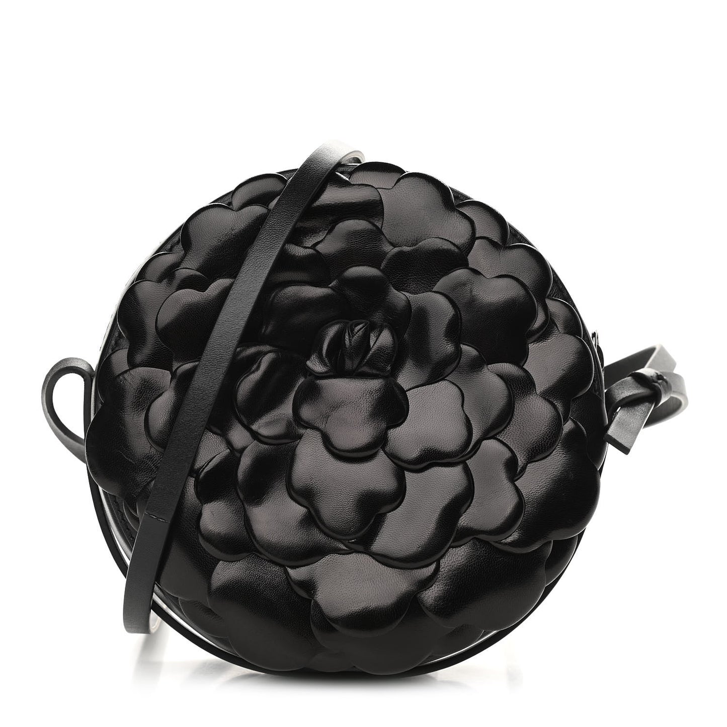Nappa Atelier 03 Rose Edition Round Crossbody Bag Black