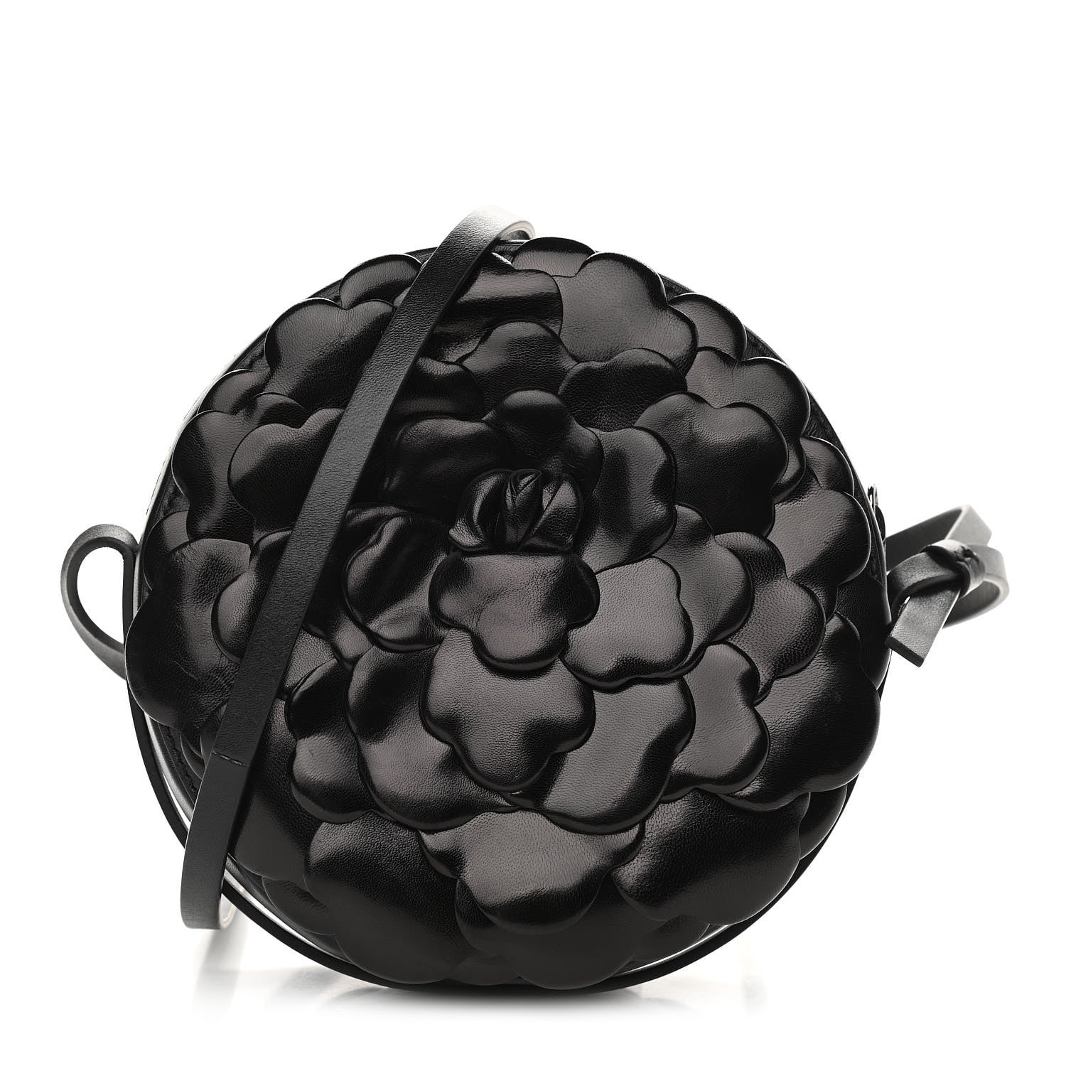 Valentino Garavani Nappa Atelier 03 Rose Edition Round Crossbody Bag Black 1 of 11