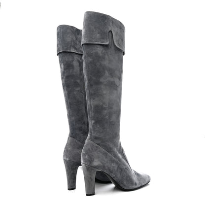 Chanel Suede High Boots 41 Grey 4 of 8