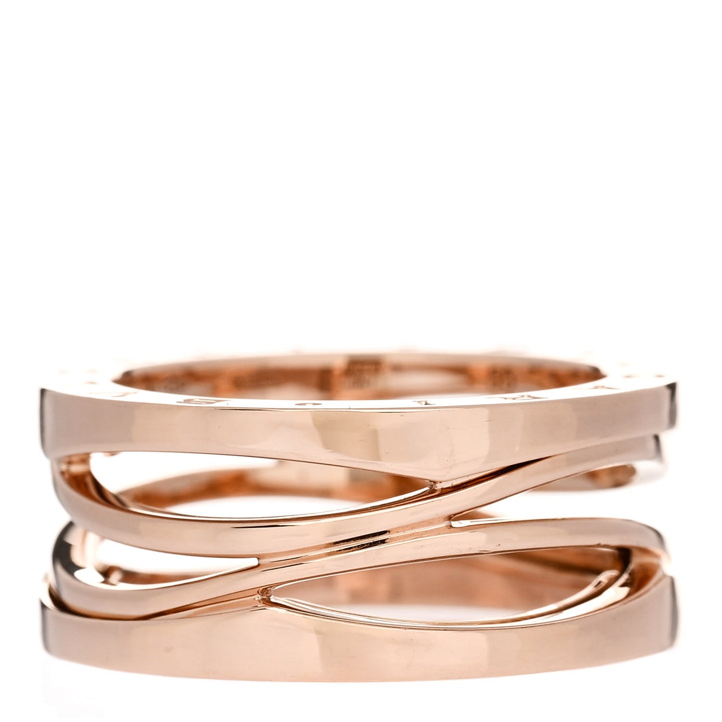 18K Rose Gold B.Zero1 Legend Three-Band Ring 55 7.25