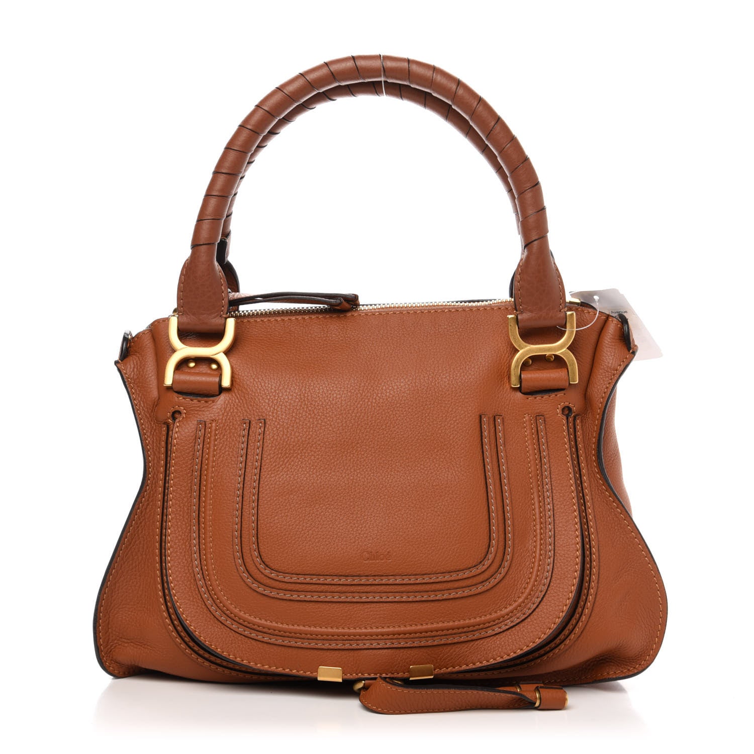 Chloe Calfskin Medium Marcie Satchel Tan 1 of 10