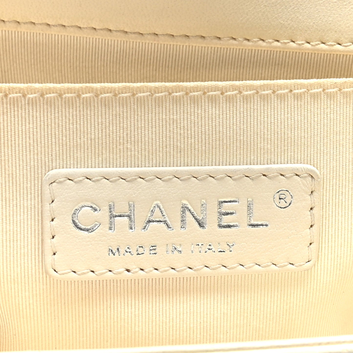Lambskin Quilted Medium Boy Flap White
