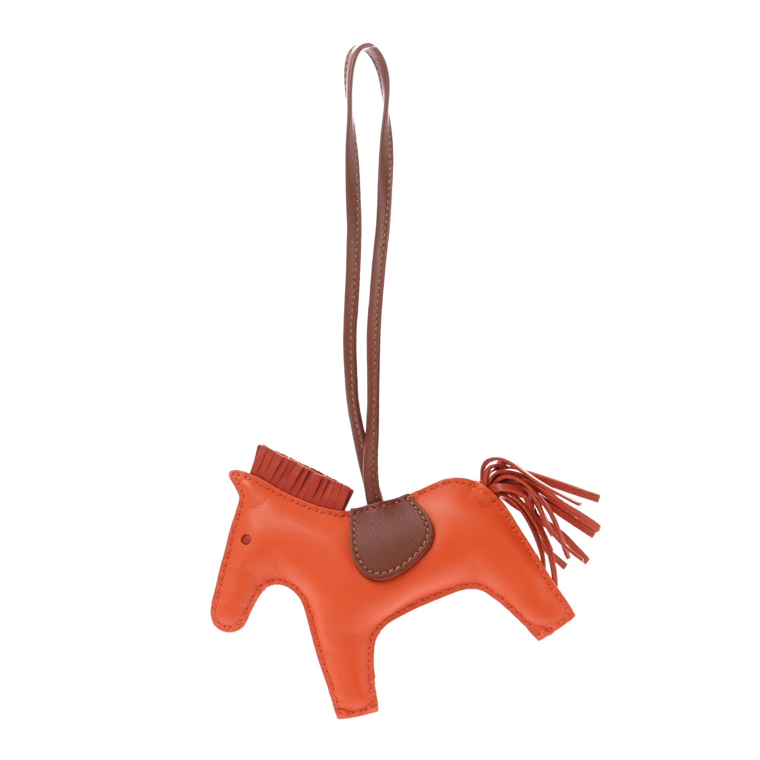 Hermes Milo Lambskin Grigri Rodeo Horse Bag Charm MM 1 of 5