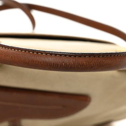 Christian Dior Canvas Calfskin Saddle Bowler Natural Brown 17 of 17