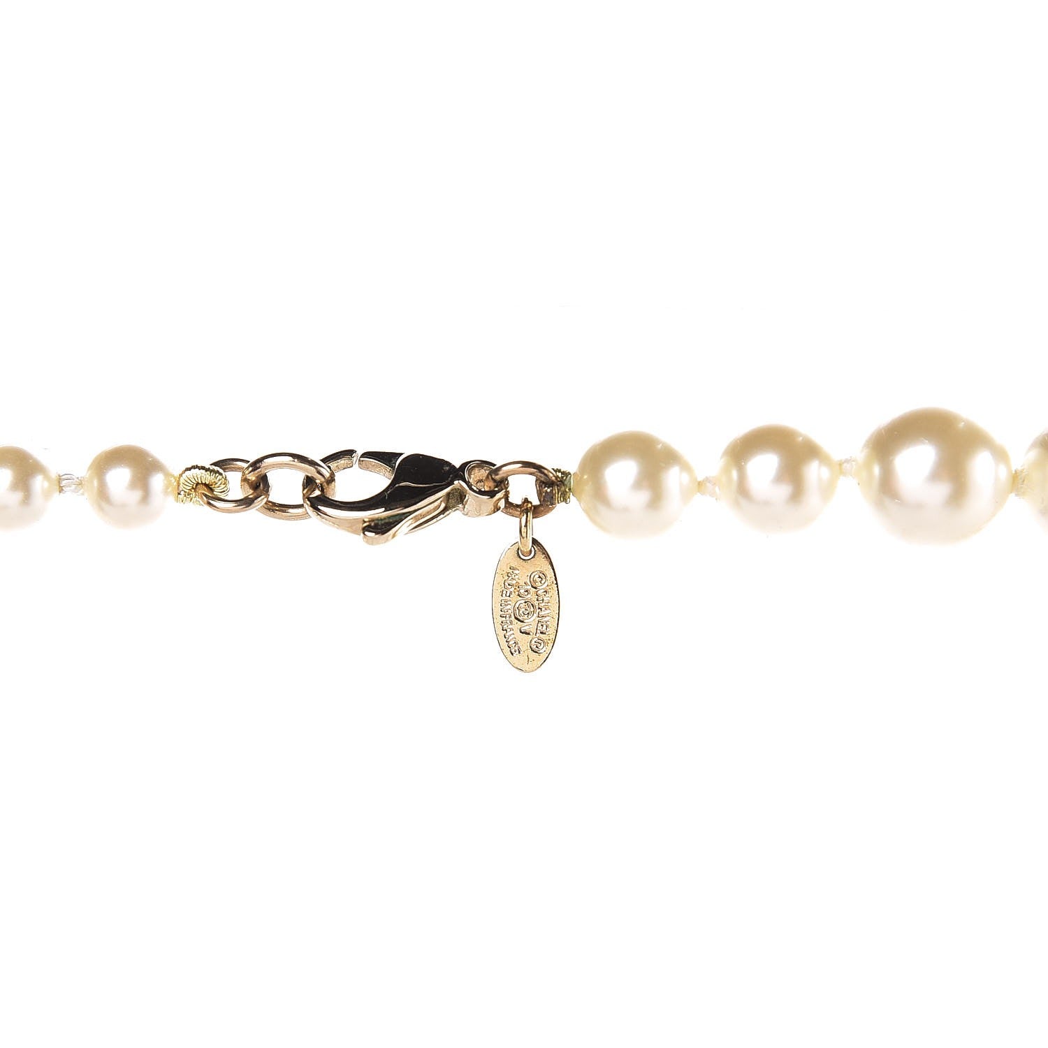 Chanel Graduated Pearl CC Long Necklace Gold 4 of 6