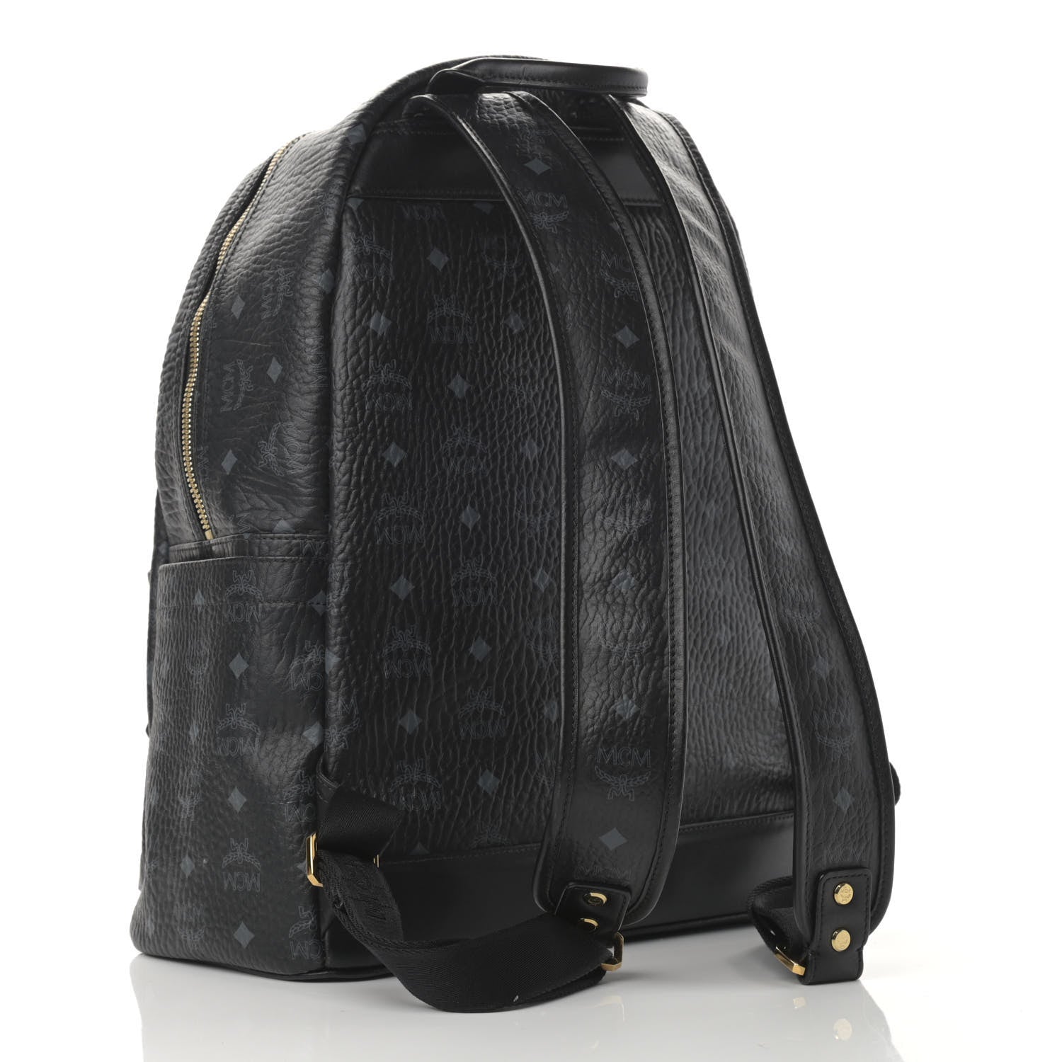 MCM Visetos Studded Medium Stark M Backpack Black 3 of 14