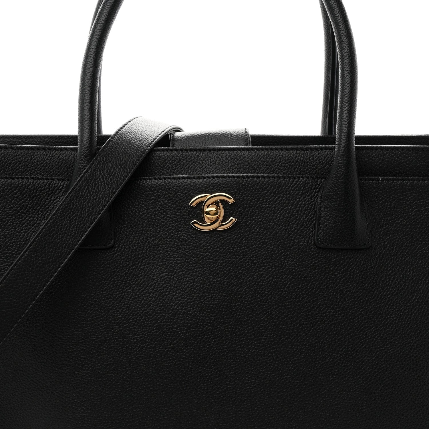 Chanel Calfskin Cerf Executive Shopper Tote Black 9 of 11