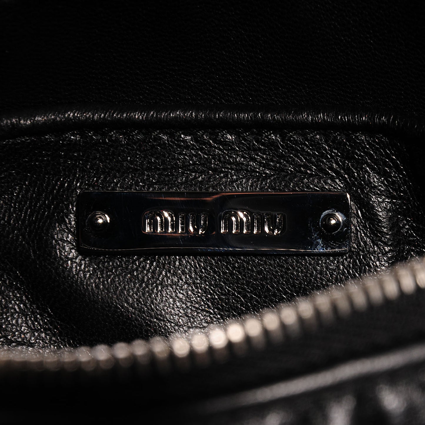 Nappa Matelasse Crystal Shoulder Bag Black