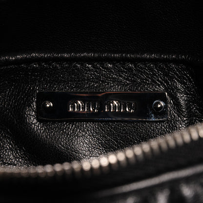Miu Miu Nappa Matelasse Crystal Shoulder Bag Black 7 of 9