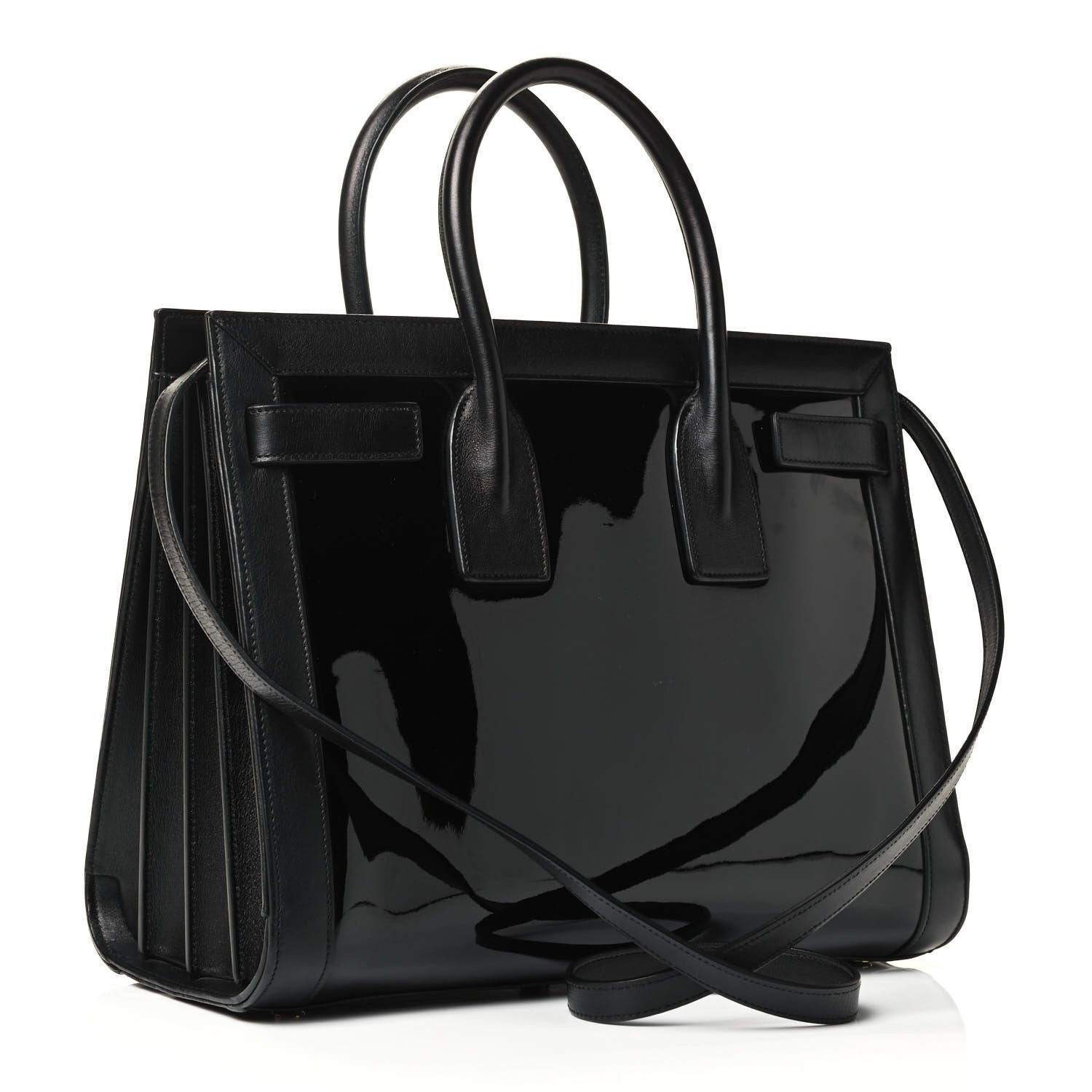 Saint Laurent Patent Calfskin Small Sac de Jour Black 2 of 4