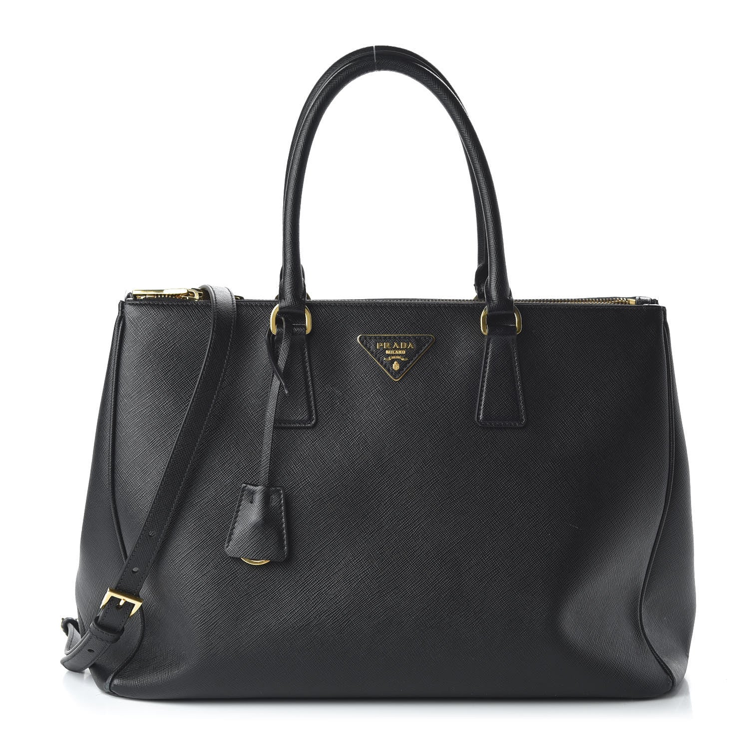 Prada Saffiano Large Galleria Double Zip Tote Black 1 of 12