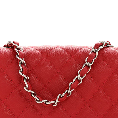 Chanel Caviar Quilted Jumbo Single Flap Red 8 of 14
