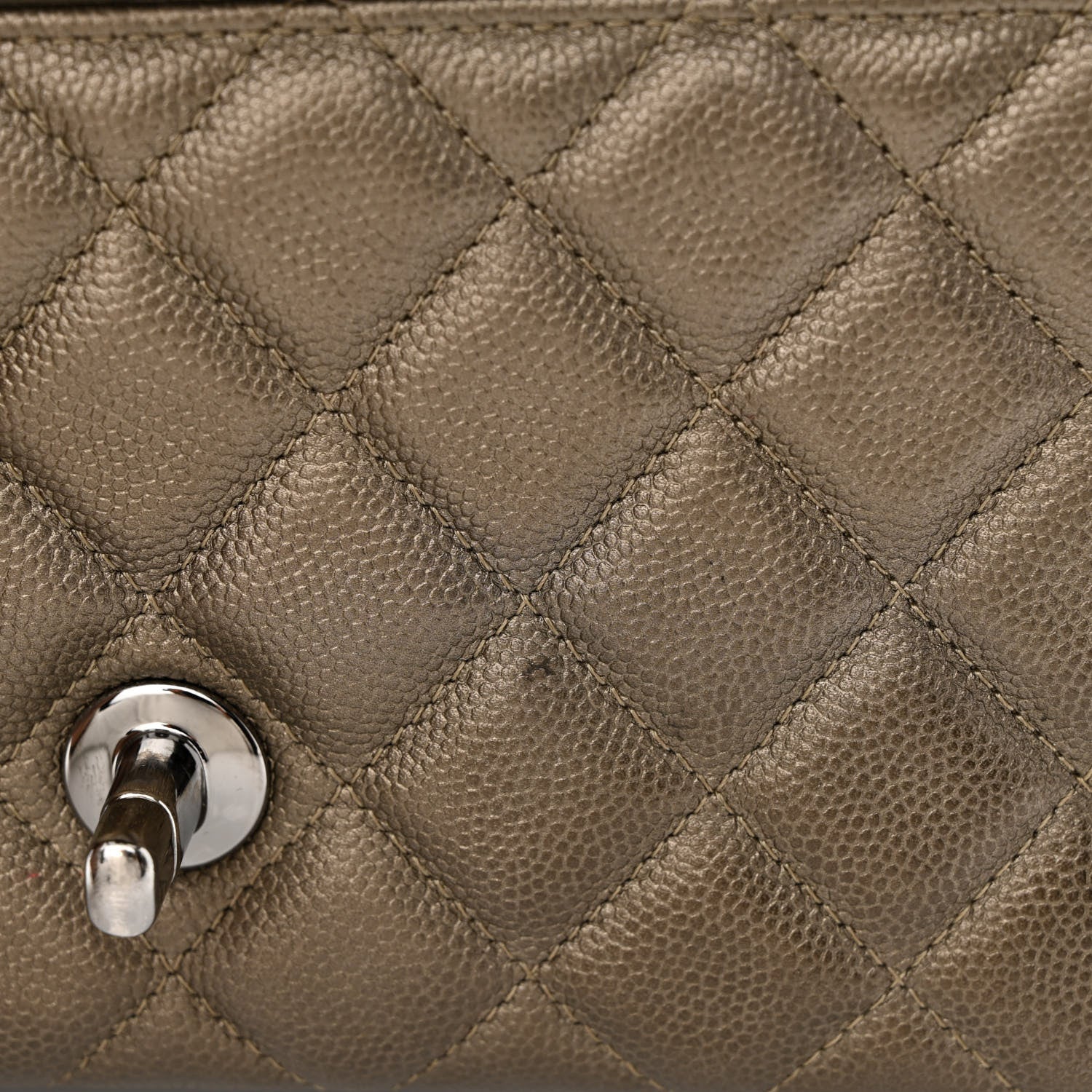 Chanel Iridescent Caviar Quilted Mini Rectangular Flap Bronze 11 of 11