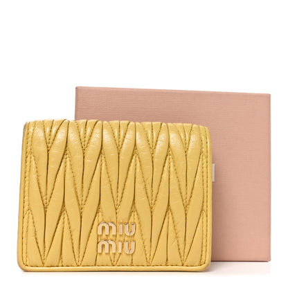 Miu Miu Nappa Matelasse Bi-Fold Compact Wallet Sole 7 of 7