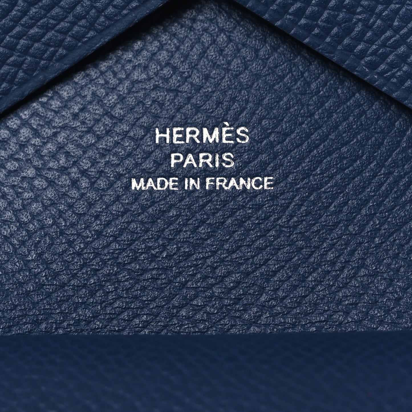 Epsom Calvi Duo Card Case Bleu Indigo