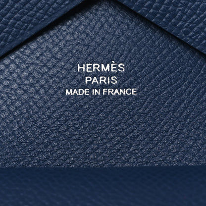 Hermes Epsom Calvi Duo Card Case Bleu Indigo 6 of 8