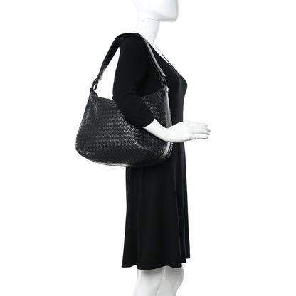 Bottega Veneta Nappa Intrecciato Shoulder Bag Black 2 of 12