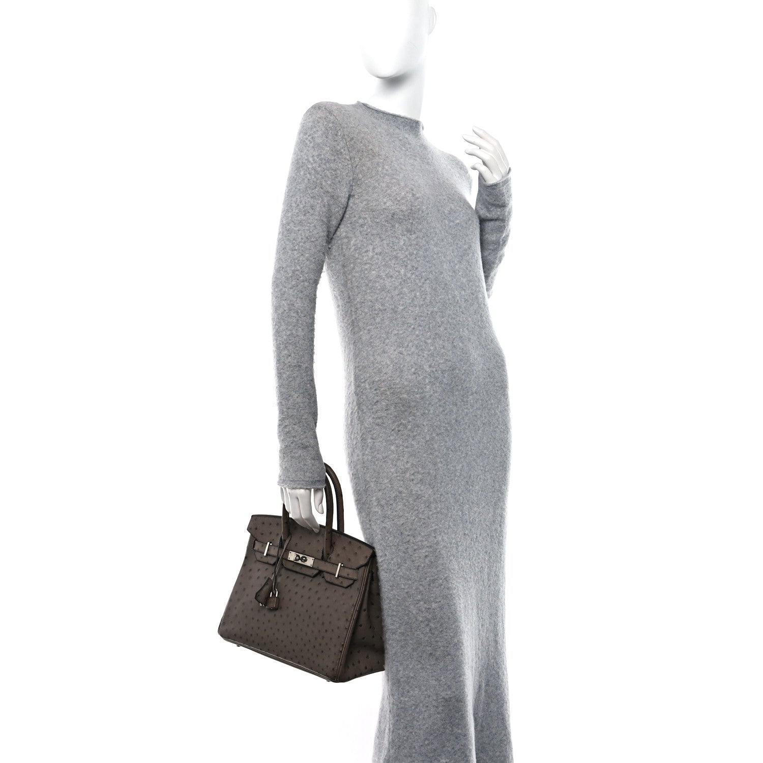 Hermes Ostrich Birkin 30 Mousse 2 of 20