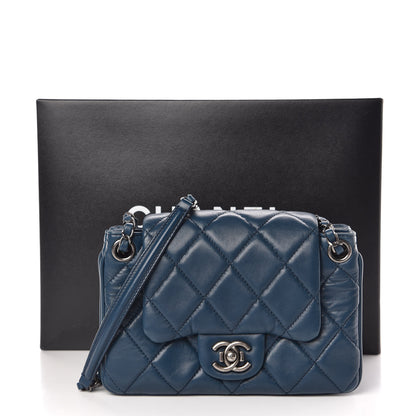 Chanel Lambskin Quilted Accordion Flap Dark Blue 8 of 8