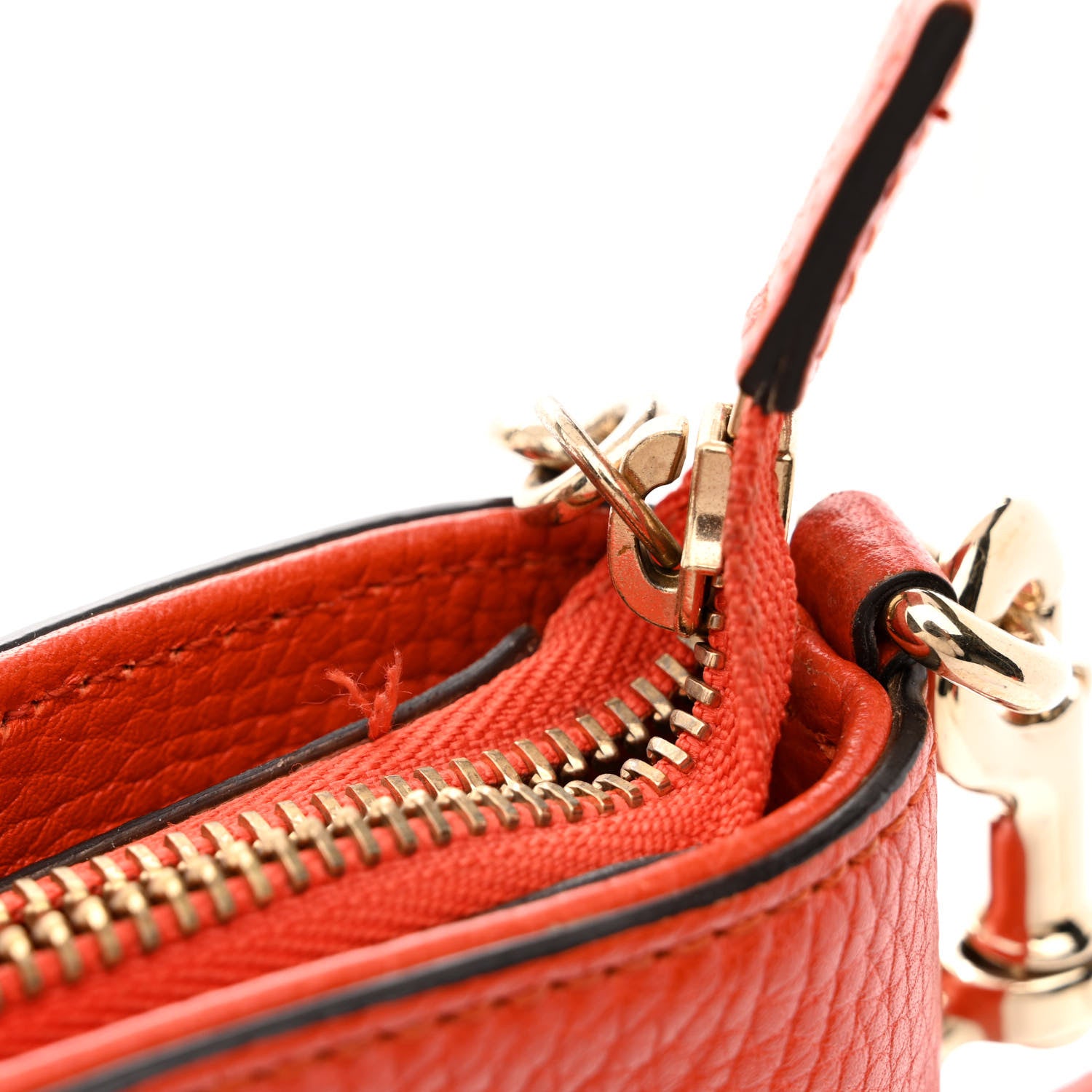 Gucci Pebbled Calfskin Small Soho Top Handle Bag Sun Orange 12 of 13