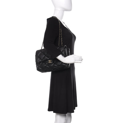 Chanel Calfskin Quilted Large Bubbly Flap Black 2 of 11