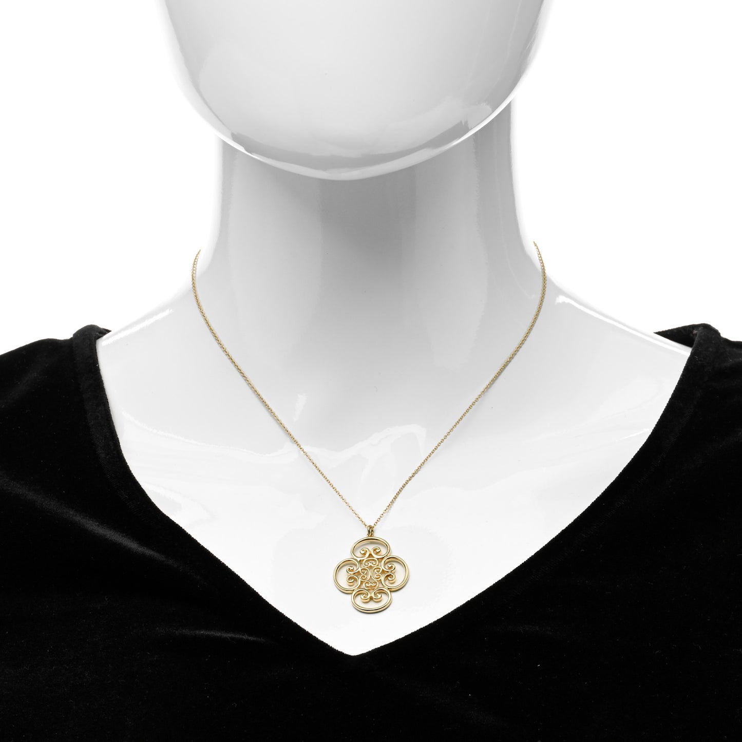 18K Yellow Gold Paloma Picasso Venezia Goldoni Quadruplo Pendant Necklace