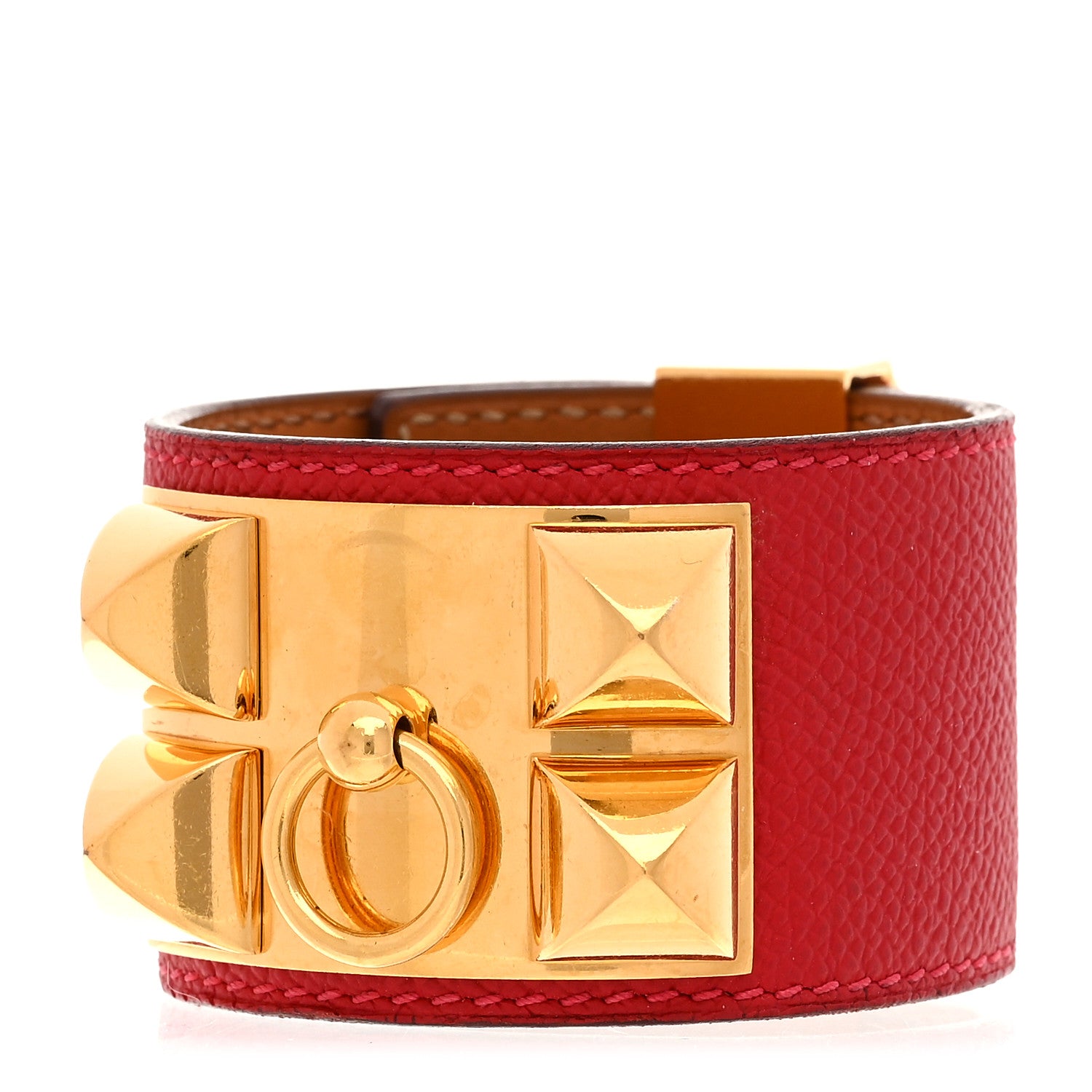Hermes Epsom Collier de Chien CDC Bracelet S Rouge Casaque 1 of 7