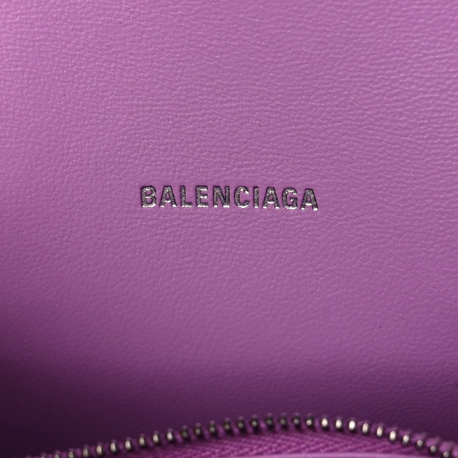Balenciaga Grained Calfskin Tonal B Hourglass Chain Cardholder Lilac 6 of 11