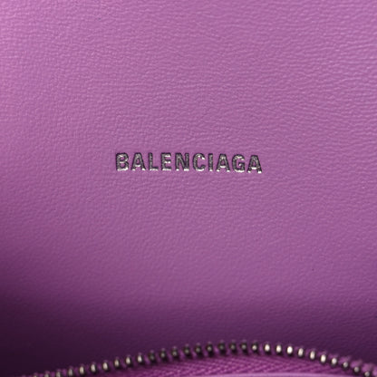 Balenciaga Grained Calfskin Tonal B Hourglass Chain Cardholder Lilac 6 of 11