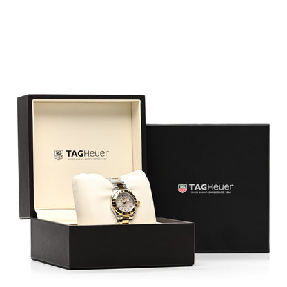Tag Heuer Stainless Steel 18K Yellow Gold Mother of Pearl 27mm Aquaracer Lady Quartz Watch WBD1420 5 of 5