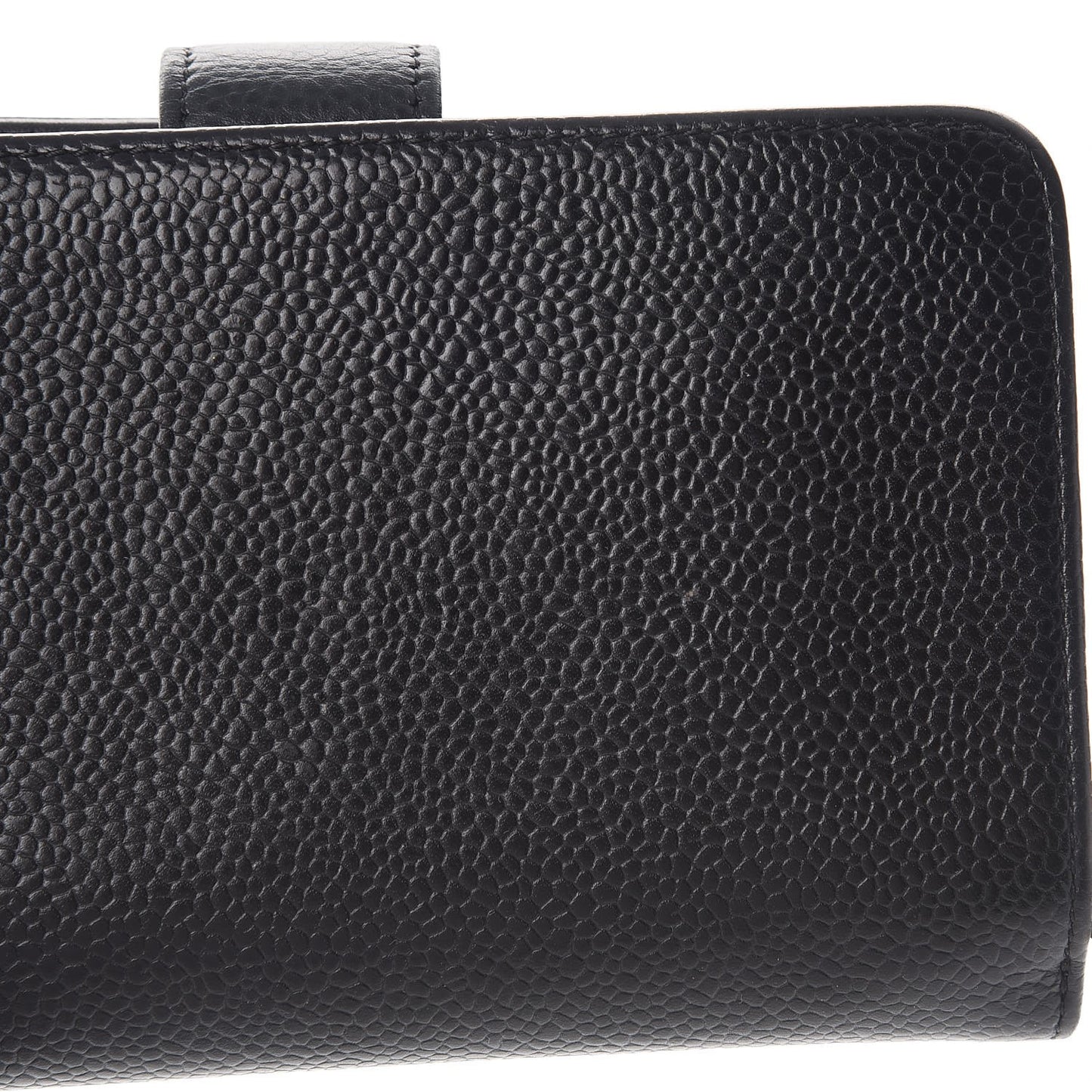 Caviar Timeless CC Zipped Pocket Wallet Black