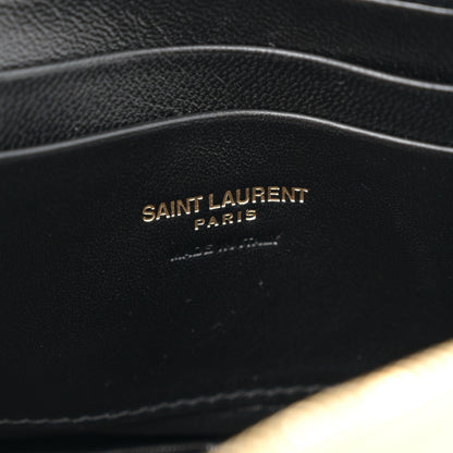 Saint Laurent Grain De Poudre Matelasse Monogram Mini Lou Camera Bag Light Sage 6 of 13