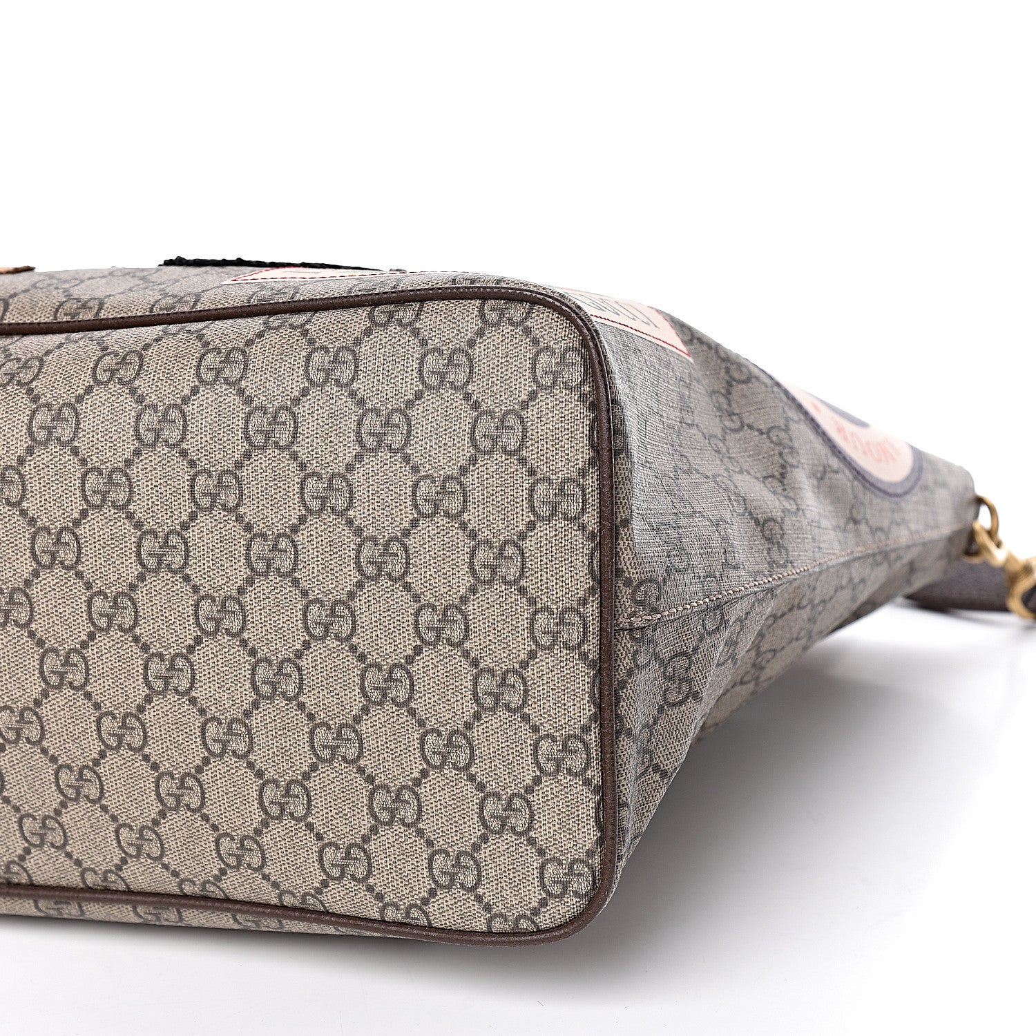 Gucci Soft GG Supreme Monogram Courrier Medium Crossbody Tote Beige New Acero 9 of 11