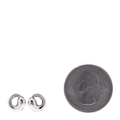 Tiffany Sterling Silver 9mm Elsa Peretti Eternal Circle Earrings 2 of 5