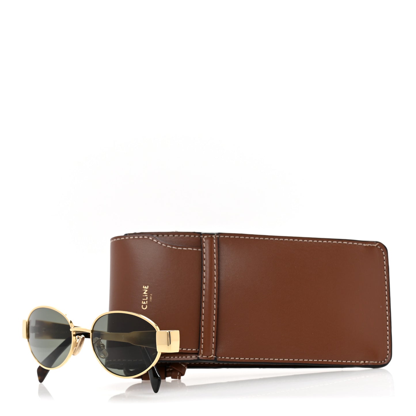 Metal Triomphe 01 Sunglasses CL40235U Gold Green