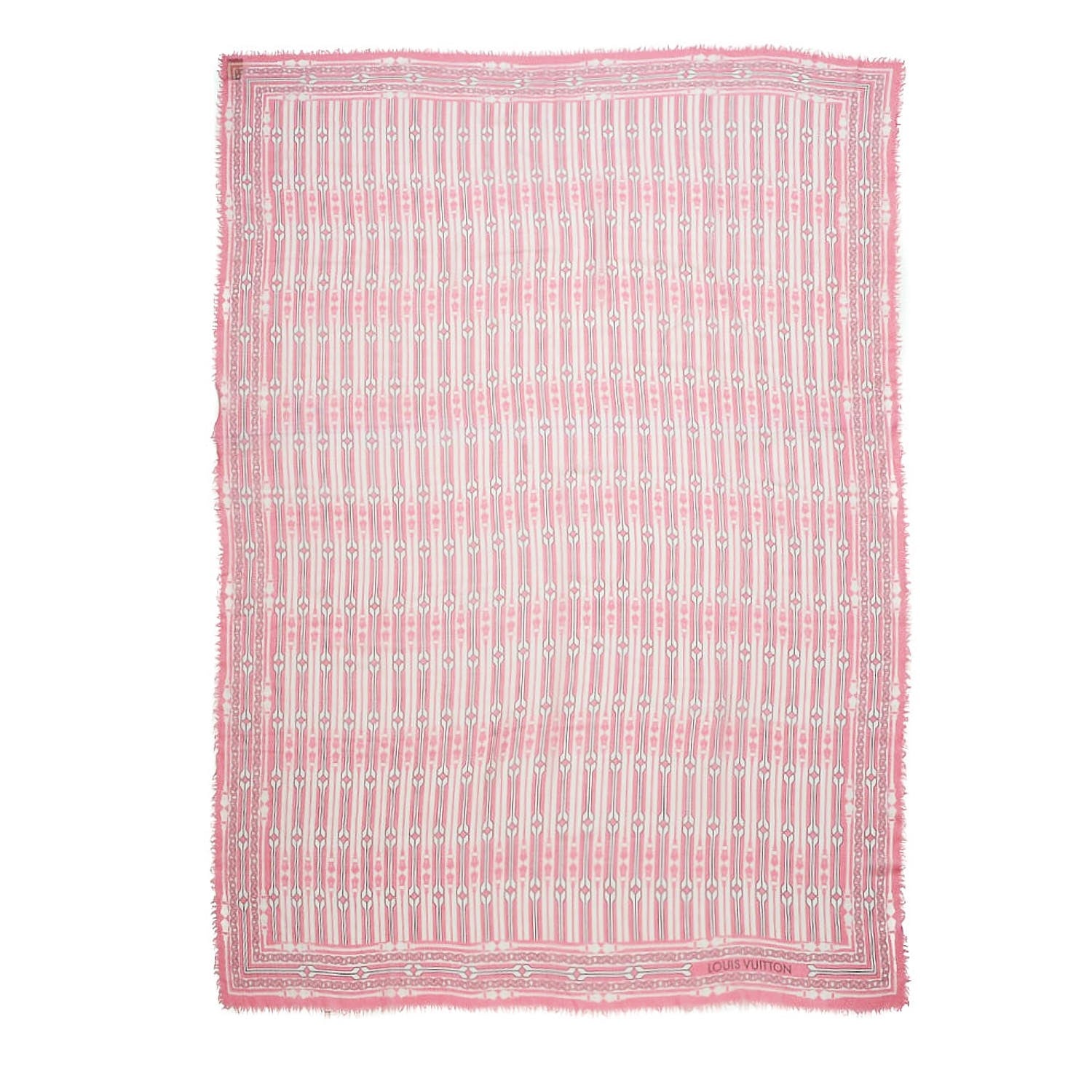 Louis Vuitton Cashmere Handling Stole Rose 3 of 5