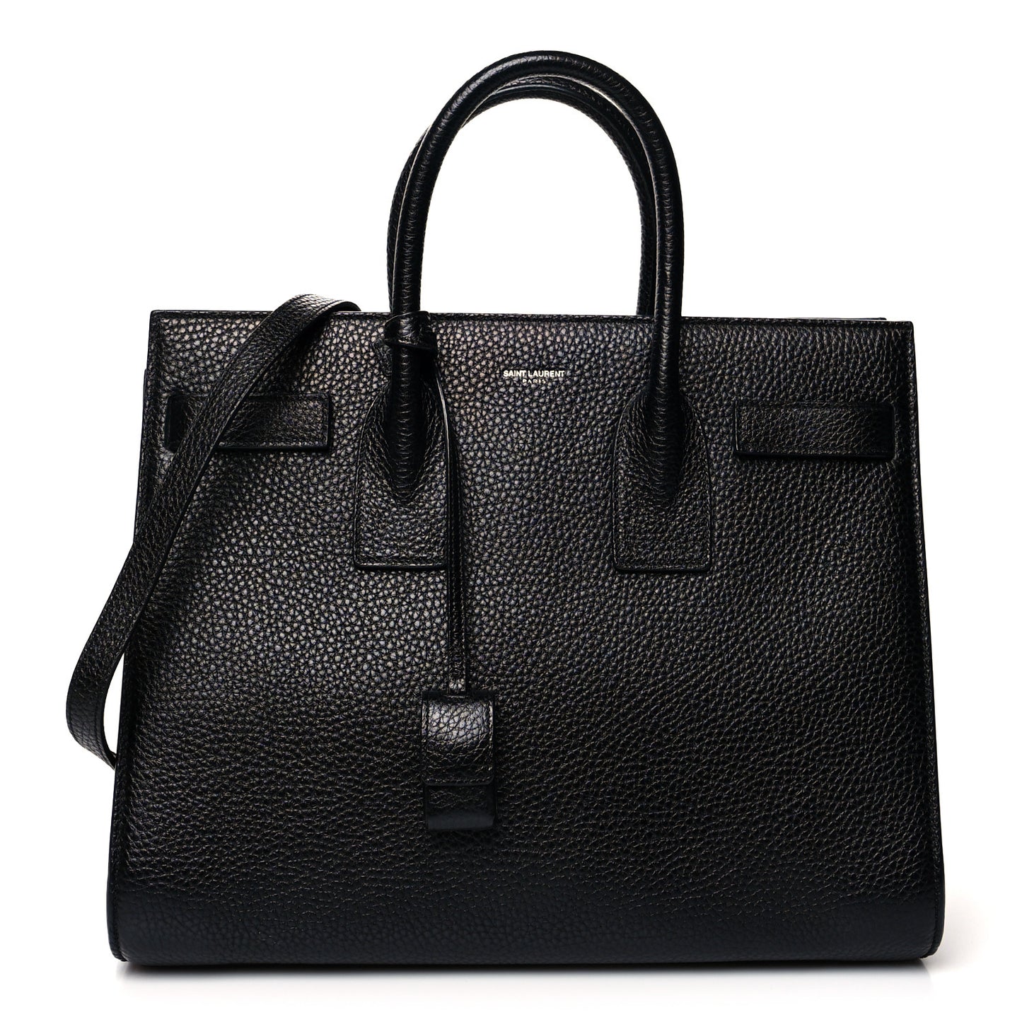 Grained Calfskin Small Sac De Jour Black