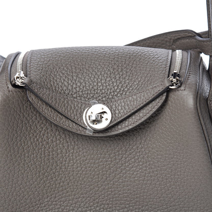 Hermes Taurillon Clemence Mini Lindy 20 Etain 8 of 9
