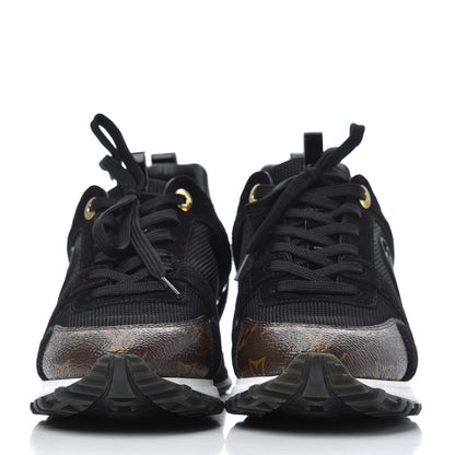 Louis Vuitton Suede Monogram Run Away Sneakers 38 Black 2 of 16