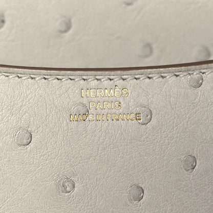 Hermes Ostrich Constance 18 Gris Perle 5 of 9