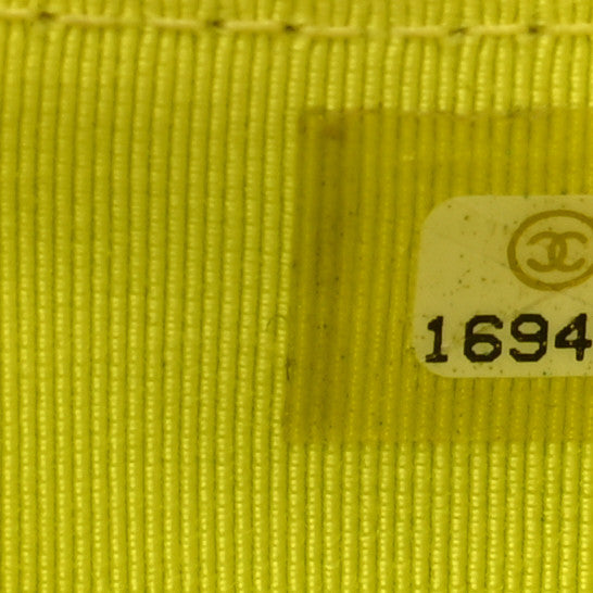 Chanel Patent Quilted Large Gusset Flap Wallet Yellow 8 of 15