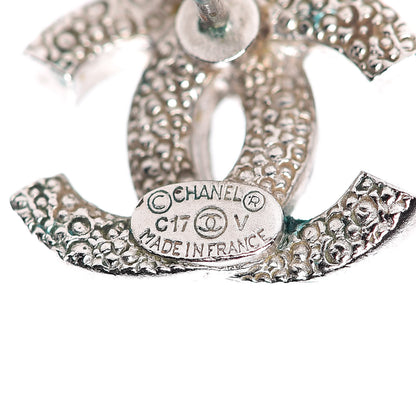 Chanel Crystal CC Earrings Silver 4 of 4