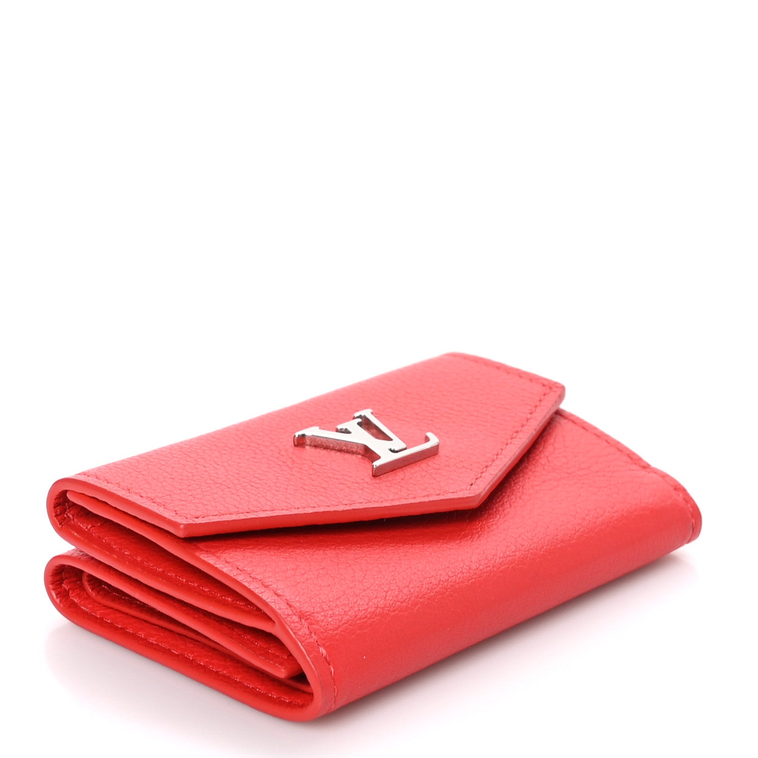 Louis Vuitton LOUIS VUITTON Soft Calfskin My Lockme Compact Wallet Poppy 4 of 8