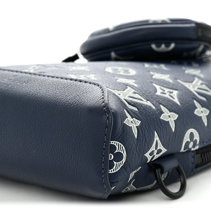 Louis Vuitton Monogram Shadow Duo Slingbag Navy River Blue 8 of 8