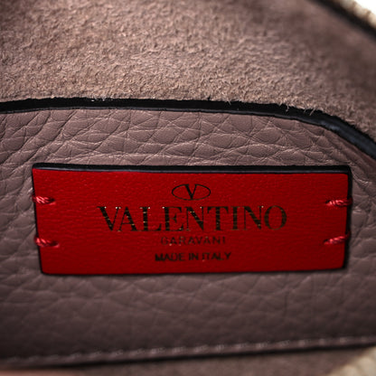Valentino Garavani Pebbled Calfskin Small Rockstud Flip Lock Shoulder Bag Poudre 5 of 8