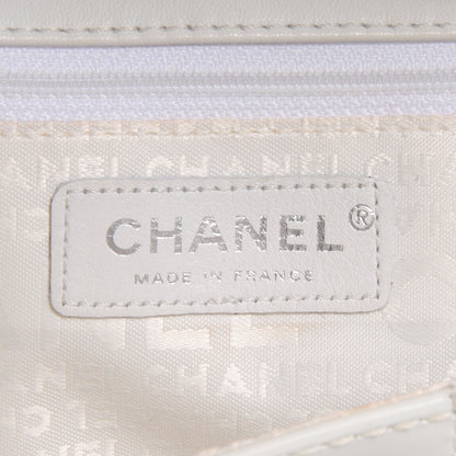 Chanel Patent Square Stitched CC Flap Clutch White 6 of 8